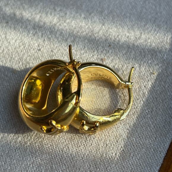 Celine gold small hoop earring - Picture 1 of 5